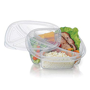 Pote Monterey Com 3 Divisorias Transparente 1,1L