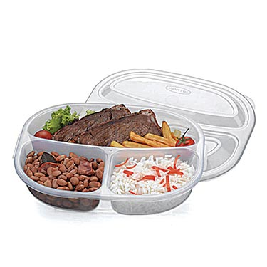 Pote Monaco Com 3 Divisorias Transparente 1L