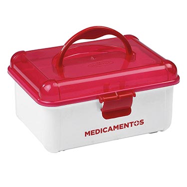 Frasqueira Medicamentos Vermelha 1,4L