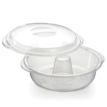Forma De Pudim Para Micro Ondas Com Tampa 1,9L