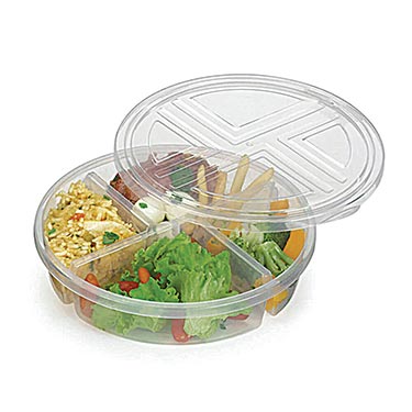 Pote Premier Com 4 Divisorias Transparente 1,1L