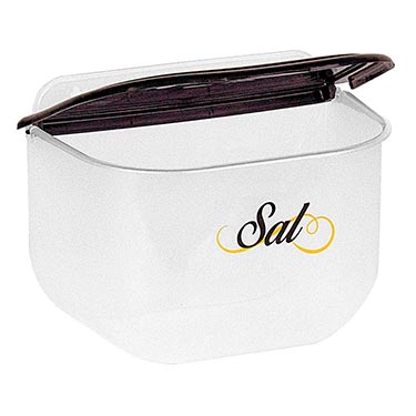 Saleiro Transparente E Preto