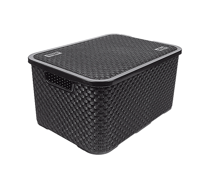 Caixa Organizadora Rattan com Tampa