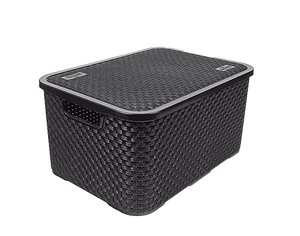 Caixa Organizadora Rattan com Tampa
