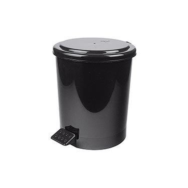 Lixeira Com Pedal Preta 7L