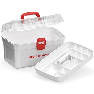 Frasqueira Medicamentos Mega Luxo Branca 12L