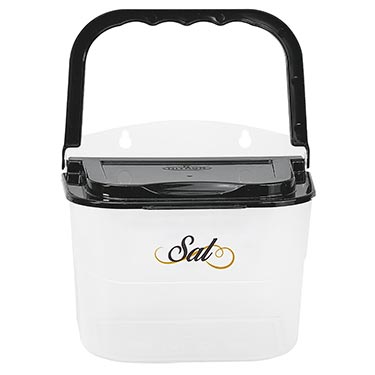 Saleiro Premier Com Alca Transparente E Preto 1 Kg