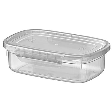 Pote Raso Com Travas Transparente 1,1L