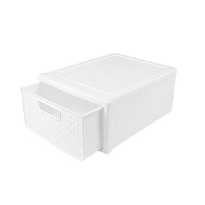 Gaveteiro Modular Rattan Branco 8,2L