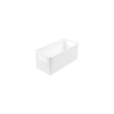 Cesto Alongado Juta Branco1,5L