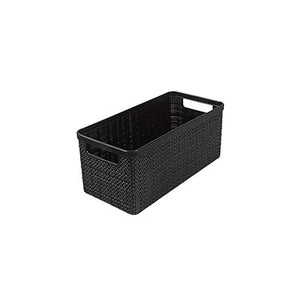 Cesto Alongado Juta Preto 3,7L