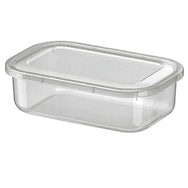 Pote Alto Retangular Transparente 2,9L