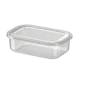 Pote Alto Retangular Transparente 1,5L