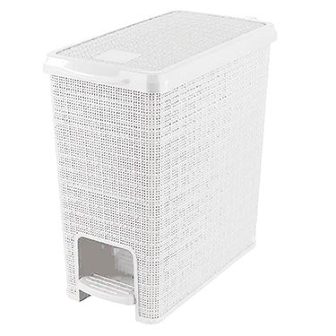 Lixeira Juta Com Pedal Branca 12L
