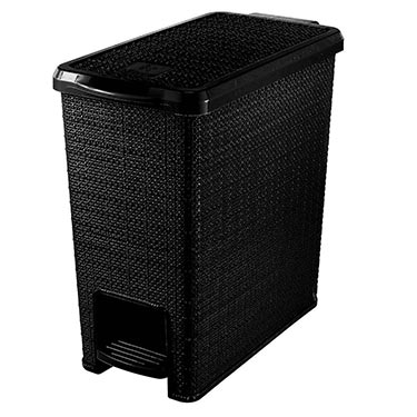 Lixeira Juta Com Pedal Preta 12L