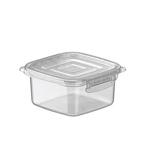 Pote Quadrado Com Travas Transparente 860Ml