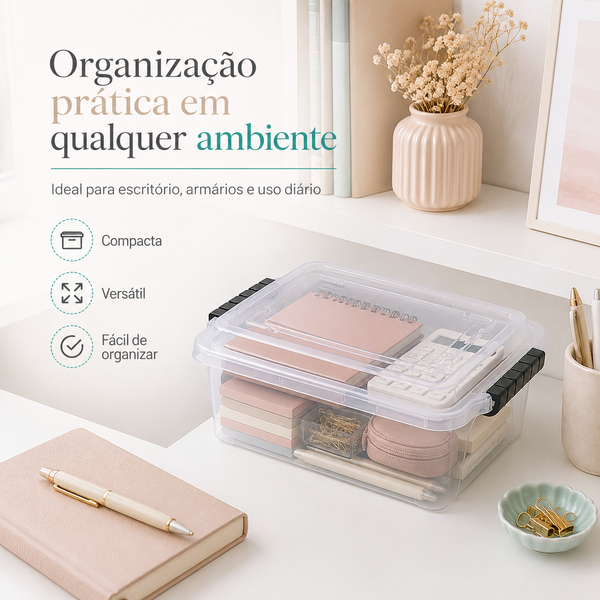 Caixa Organizadora Transparente NitronBox 6L